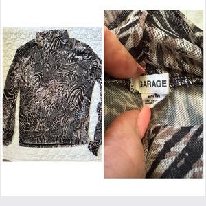 Barrage mesh animal print top